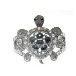 Hdmarketim 5502 Otantik Swarovski Taşlı Kaplumbağa Kelepçe Metal Bileklik