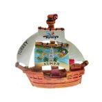 Hdmarketim 5923 Antalya Kemer Temalı Dekoratif Polyester Gemi Biblo
