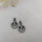 Hdmarketim Otantik Osmanlı Motifli Swarovski Taşlı Işıltılı Hürrem Sultan Eskitme Yeşil Küpe