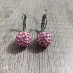 Hdmarketim Şambala Model Swarovski Taşlı Pembe Sallantılı Küpe