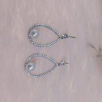 Hdmarketim Swarovski Taşlı İnci Doğal Taşlı Küpe