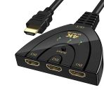 Hdmı 4k 3 Port Switch 3 İn 1 Hdmı Switcher Full Hd 1080p 3d Seçme Düğmeli