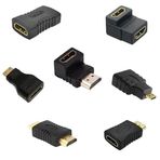 Hdmı Dönüştürücü Çevirici Dişi Erkek 7'li Set HDMI 7'li Çevirici Set