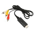HDMI - Dönüştürücü, HDMI - CVB Kompozit Video Ses Dönüştürücü Adaptörü, 720P - 1080P Desteği, Güç Kablosu Ile, TV Stick Ile Uyumlu, TV, PC, Dizüstü