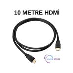 HDMI Kablo 10 Metre – 1080p Full HD, Siyah Renk, Altın Uçlu Uzun Mesafe TV Bağlantı Kablosu