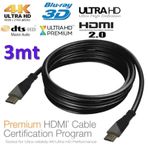 Hdmi Kablo 2.0 4K 60Hz Ultra HD 2160 19+1 Görüntü Kablosu 3mt