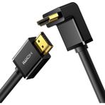HDMI Kablosu 4K Açılı 1m 90 Derece Açılı Fiş HDMI Açılı Kablo 2.0 18 Gbit/s Ethernet Hdr 3D Arc Destek Ler, Pc, Blue-Ray Oynatıcı, XBOX360, Ps3, Ps4 Vb. ile Uyumludur