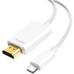 HDMI Kablosu iPhone'dan TV'ye, 1080P HD Kablosu iPhone HDMI 2M, HDM-I Projektör Monitörü Dönüştürücü iPhone/iPad/iPod ile Uyumlu