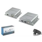Hdmi Kvm Extender 4K Loop-Out 120 M - Gümüş Hdx1363