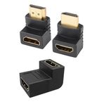 Hdmı L tipi set hdmı 90° ve 270° hdmi dişi dişi dönüştürücü 3 lü set