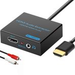HDMI ses çıkarıcı ayırıcı 4K hdmi - hdmi 3,5 mm ses adaptörü dönüştürücü, AUX(RCA L/R) stereo ses çıkışı desteği 1080P 3D PS4 Fire Stick Blu-Ray oynatıcı vb. ile uyumludur.