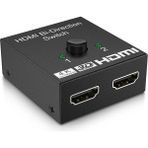 HDMI Switch → 4K 3D Destekli HDMI Switch – 2 Giriş 1 Çıkış Veya 1 Giriş 2 Çıkış - Siyah