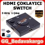 HDMI SWiTCH ÇOKLAYICI ÇOĞALTICI SPLİTTER 3 PORT