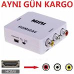 HDMI TO AV ÇEVİRİCİ DÖNÜŞTÜRÜCÜ TÜPLÜ TELEVİZYON HDMI TO AV
