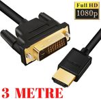 Hdmi To Dvi 24 1 Çevirici 4633 Çift Yönlü Monitör Kablosu 3 Metre