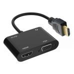 Hdmı to HDMI+VGA+audio 5v1A power beslemeli Çevirici