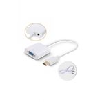 Hdmı To Vga Hdmi To Vga Adaptör Ses Çıkışlı Kablolu Dönüştürücü Ürün864