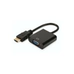 HDMI to VGA Kablo Çevirici Dönüştürücü Görüntü Siyah