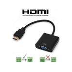 HDMI TO VGA KABLO ÇEVİRİCİ DÖNÜŞTÜRÜCÜ Hdmı Hdmi To Vga renk-siyah