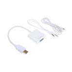 HDMI TO VGA KABLO ÇEVİRİCİ DÖNÜŞTÜRÜCÜ + SES + GÜÇ DESTEKLİ