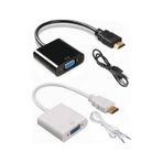 Hdmı To Vga Kablo Çevirici Dönüştürücü + Ses - Hdmi To Vga Kablo (551664582) renk-siyah