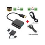 Hdmi To Vga Kablo Çevirici Dönüştürücü Ses Uydu Receiver Ps3 Ps4 (250382997)