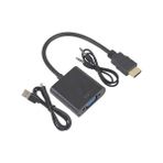 HDMI To VGA Kablo Çevirici Dönüştürücü Ses Uydu Receiver Ps3 Ps4 Micro USB Güç
