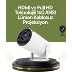 Hdmı ve USB Girişli Uzun Ömürlü Ampullü Projeksiyon Nemere