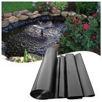 HDPE Esnek Gölet Liner Filmi 2x12m 4x6m 5x9m 6x10m 8x12m 10x15m Su Bahçesi için Siyah Gölet Gömlekleri, Koi Havuzları, Akarsular Çeşmeler Sızıntı Önleyici Membran (Boyut: 5x10m (16.4x32.8ft))