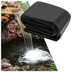 HDPE gölet folyosu 2 x 5 m, 4 x 6 m, 5 x 8 m, 6 x 10 m, 0,12 mm kalınlık, siyah gölet folyosu, balık havuzu, çeşme, bahçe havuzu, membran folyo, delinme ve yırtılmaz (Boyut: 2,5 x 12 m (8,2 x 3