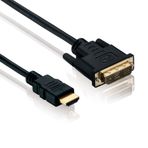 HDSupply Standart Speed HDMI/DVI Kablo 10,0m HDSupply X-HC Standart HDMI/DVI Single Link Kablo 10,0 m Altın Kaplama Siyah Çift Korumalı