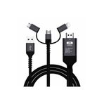 HDTV KABLO 3’ü 1 Arada Micro USB / Type-C/Lightning – HDMI Uyumlu Dönüştürücü Kablo iPhone X / 6 / 7 / 8
