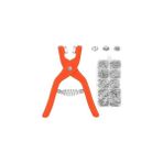 HDY Store 9.5 mm Çıt Çıt Takma Çakım Makinesi Takım Seti 100'lü Metal Düğme ve Saklama Kutusu İçerir