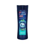 HDY Store Clear Men 3 In 1 Şampuan & Duş Jeli 350 ml Ferahlatıcı Mentol Etkisi Boyalı Saçlar İçin Kepek Önleyici