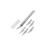 HDY Store Knife Tasarım Hobi Neşter Kretuar Bıçağı 5 Uç Yedekli Set 14 cm Alüminyum Sap ile Hassas Kesim