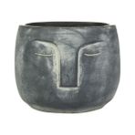 Head Antrasit Çimento Saksı 16*13CM
