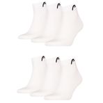 HEAD Erkek All Sport Quarter spor çorabı, 6'lı paket, Beyaz, 35-38