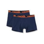 HEAD Erkek boxer iç çamaşırı (2'li paket), Mavi/Turuncu, L