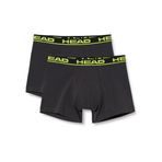 HEAD Erkek boxer iç çamaşırı (2'li paket), Phantom/Lime Punch, M