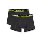HEAD Erkek boxer iç çamaşırı (2'li paket), Phantom/Lime Punch, S