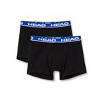 HEAD Erkek boxer iç çamaşırı (2'li paket), Siyah/Mavi, L