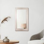 Head West Fırçalanmış Nikel Polistiren Dikdörtgen Çerçeveli Eğimli Duvar Aynası, Makyaj Aynası, Banyo Aynaları, Oturma Odası Aynaları - 30,48 cm x 60,9 cm