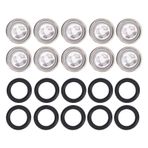 Headerbs Fren Ana Silindir Gözetleme Camı, 10 Adet Motosiklet Pencere Ana Silindir Gözetleme Camı O Ring Penceresi Ile Motosiklet ATV Için (12MM)