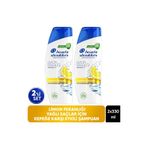 Head&Shoulders Limon Ferahlığı Kepek Karşıtı Yağlı saçlar için Günlük Kullanım 330ML Şampuan x 2 Adet