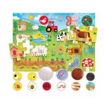 Headu Tactile Kabartma Boyalı 21 Parça Çiftlik Puzzle