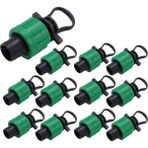Healeele Silhouette Damla Sulama Borusu Uç Kapağı Tapası 12 Inç Evrensel Uç Kapağı Bağlantısı, 16MM Damlama Bantlı Boru Yağmurlama Sistemi ile Birlikte (Yurt Dışından) - Renkli