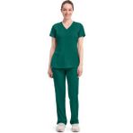 Healing Hands Monica HHE2500 – Rebecca HHE9560 Kadın Scrubs Takım – İthal, 4 Yön Esnek ve Ultra Konforlu Doktor Hemşire Forması - Cerrahi Yeşil - 3XL