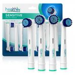 health+ Oral-B Elektrikli Diş Fırçası Hassas Yedek Başlık Jenerik - 8'li Paket | Dupont Kıllı Hassas Diş Fırçası Başlıkları | Hassas Diş ve Diş ve Nazik Beyazlatma İşlemi | Kahverengi