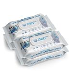 HEALTHON MED Koruyucu Krem İçerikli Islak Vücut Temizleme Mendili (50 X 4'lü Set, Büyük) Kamp, Seyahat ve Hasta Bakımı İçin Uygun