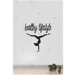 Healthy Lifestyle Sağlıklı Yaşam Pilates Duvar Dekor Ahşap Tablo 35x34